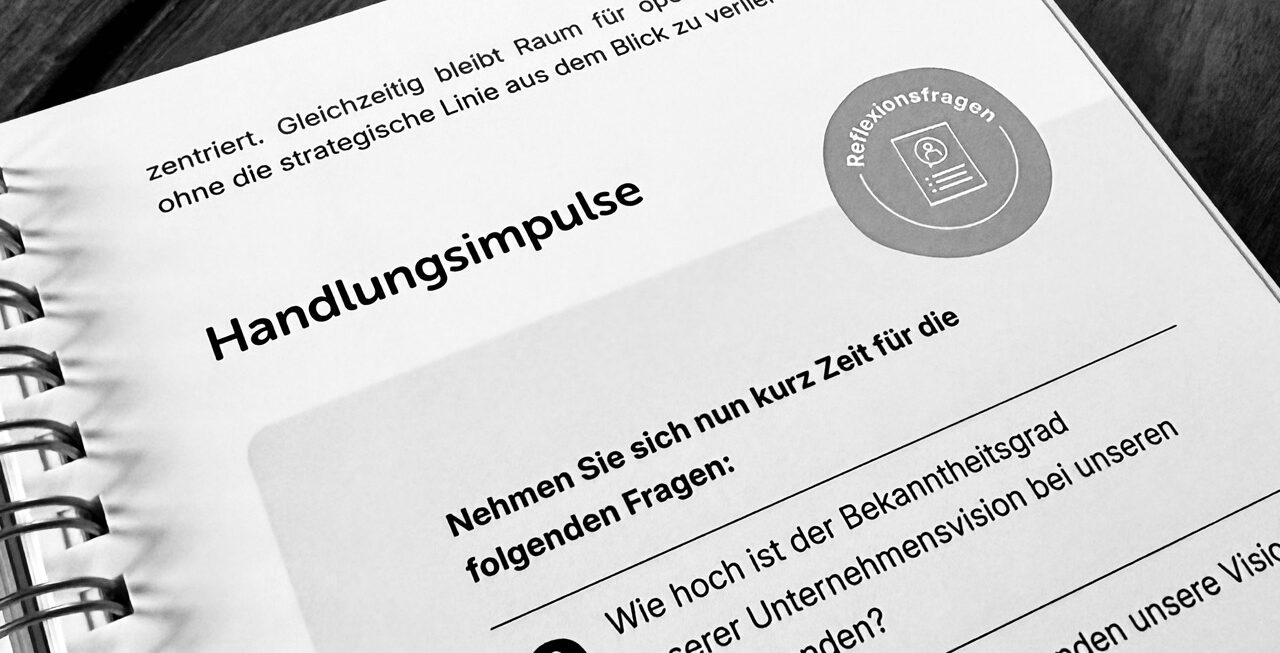Pocket Guide - Detailaufnahme der Seite Handlungsimpulse